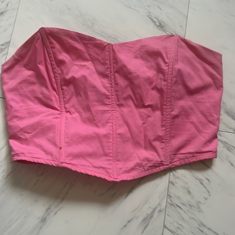 pacsun pink corset top cropped